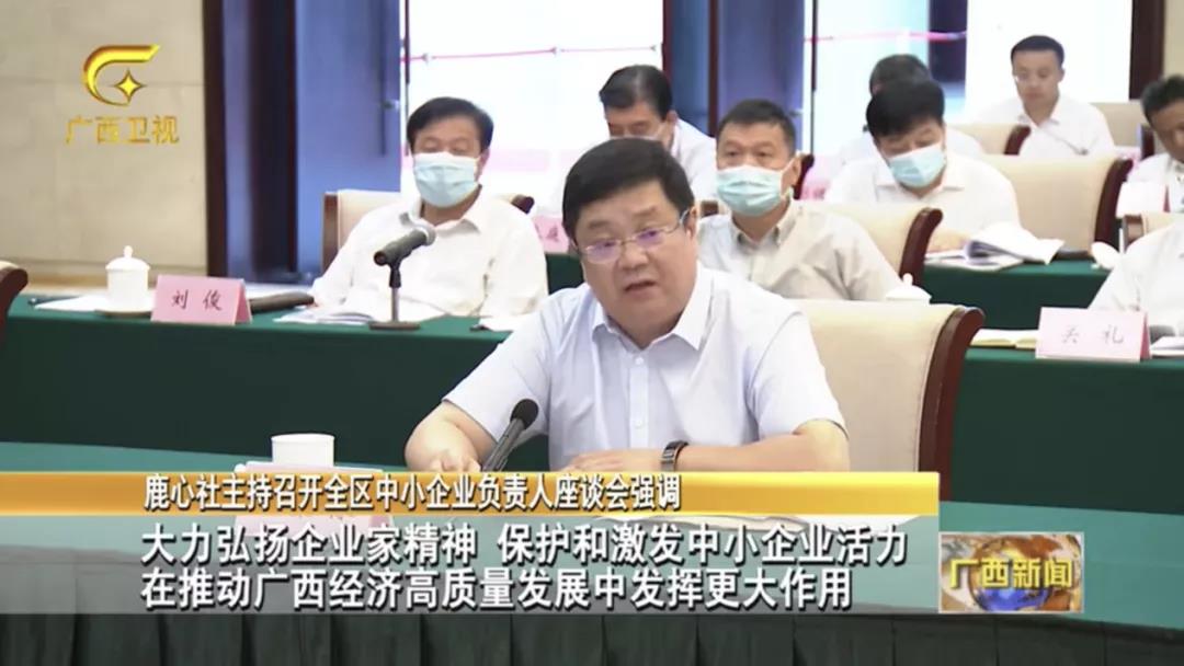 AG旗舰厅集团董事长黄嘉棣出席全区中小企业负责人座谈会并就中小企业发展建言献策